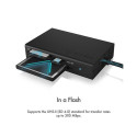 ICY BOX IB-CR401-C3 card reader USB 3.2 Gen 1 (3.1 Gen 1) Type-C Black