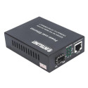 Intellinet Gigabit PoE+ Media Converter, 1 x 1000Base-T RJ45 Port to 1 x SFP Port, PoE+ Injector