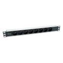 Equip 333313 power distribution unit (PDU) 8 AC outlet(s) 1U Black, Silver