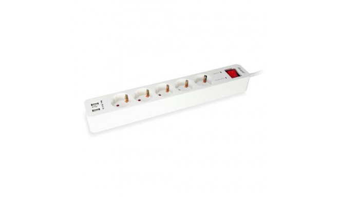 Equip 245554 power extension 1.8 m 5 AC outlet(s) Indoor White