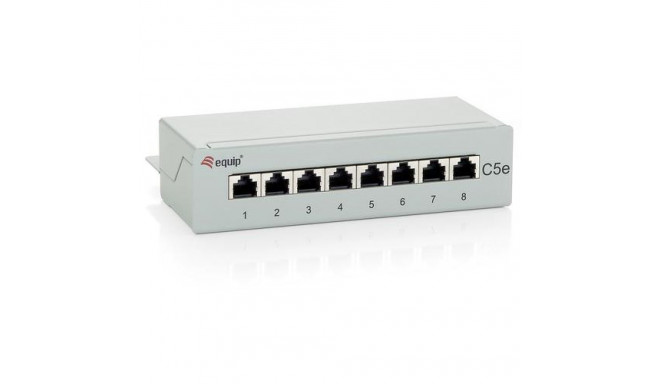 Equip 8-Port Cat.5e Desktop Patch Panel, Light Grey