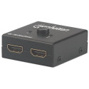 Manhattan HDMI Switch 2-Port, 4K@30Hz, Bi-Directional, Black, Displays output from x1 HDMI source to