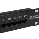 Equip 25-Port Cat.3 RJ45 ISDN Patch Panel, Black