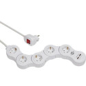 Brennenstuhl Vario power extension 1.4 m 5 AC outlet(s) Indoor White