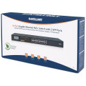 Intellinet 16-Port Gigabit Ethernet PoE+ Switch with 2 SFP Ports, LCD Display, IEEE 802.3at/af Power