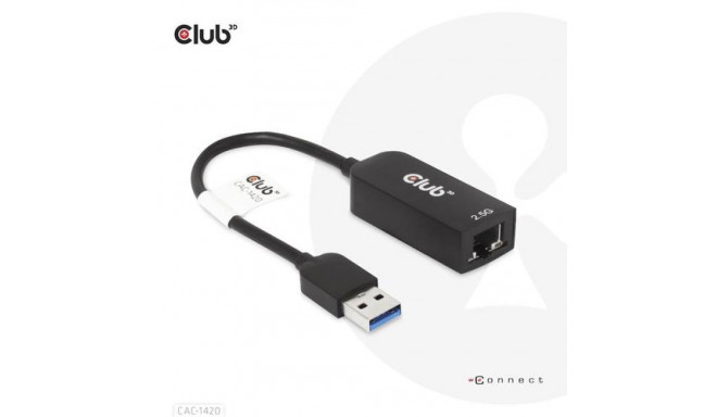 CLUB3D USB 3.2 Gen1 Type A to RJ45 2.5Gbps Adapter