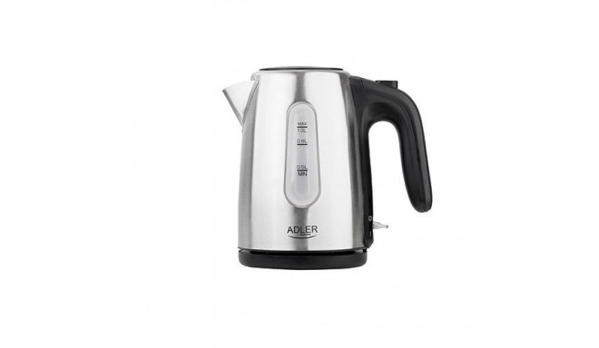 Adler AD 1273 electric kettle 1 L 1200 W Black, Hazelnut, Stainless steel