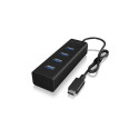 ICY BOX IB-HUB1409-C3 USB 3.2 Gen 1 (3.1 Gen 1) Type-C 5000 Mbit/s Black