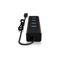 ICY BOX IB-HUB1409-C3 USB 3.2 Gen 1 (3.1 Gen 1) Type-C 5000 Mbit/s Black