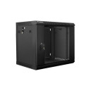 Lanberg WF01-6409-10B rack cabinet 9U Wall mounted rack Black