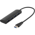 Deltaco UH-481 interface hub USB 3.2 Gen 2 (3.1 Gen 2) Type-A 1500 Mbit/s Black