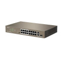 Tenda TEF1118P-16-150W network switch Unmanaged L2 Fast Ethernet (10/100) Power over Ethernet (PoE) 