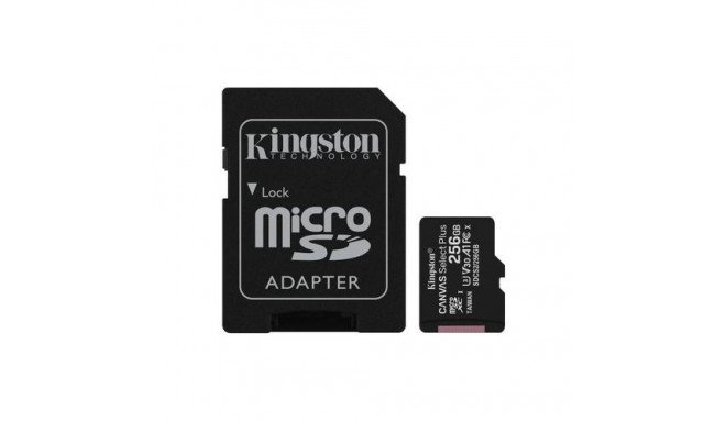 Kingston Technology Canvas Select 256GB micSDXC Plus 100R A1 C10 Card + ADP