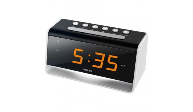 Sencor SDC 4400 alarm clock Digital alarm clock Black, Silver