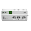 APC PM6U-GR surge protector White 6 AC outlet(s) 230 V 2 m