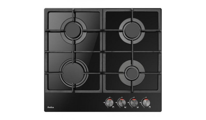 Amica PGCA6100APB hob Black Built-in 59 cm Gas 4 zone(s)