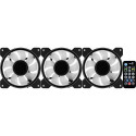 Aerocool MIRAGE12PRO Kit 3xFan PC 12cm ARGB 6 Pins Hub Silent Black