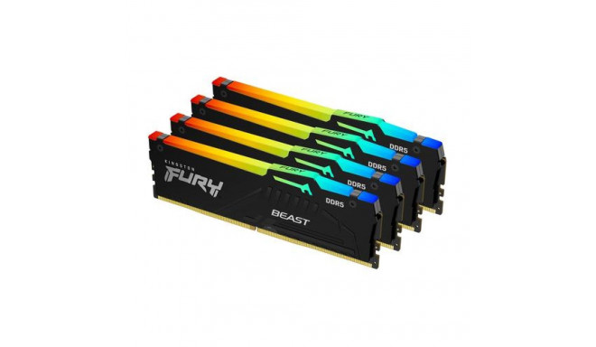 Kingston Technology FURY Beast 64GB 6000MT/s DDR5 CL40 DIMM (Kit of 4) RGB XMP