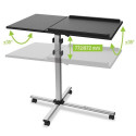 Techly Universal Adjustable Trolley for Notebook Projector, Black