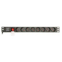 Gembird EG-PDU-014-F power distribution unit (PDU) 8 AC outlet(s) 1U Black