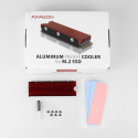 Axagon CLR-M2 computer cooling system M.2 NVMe SSD, Solid-state drive Heatsink/Radiatior Black, Red 