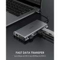 Aukey USB hub CB-C78 USB-C 5000Mbit/s, silver
