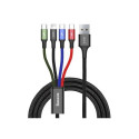 Baseus CA1T4-B01 mobile phone cable Black 1.2 m USB A Lightning + micro-USB B + USB C