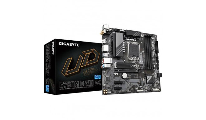 GIGABYTE B760M DS3H AX Motherboard - Supports Intel Core 14th Gen CPUs, 6+2+1 Phases Digital VRM, up