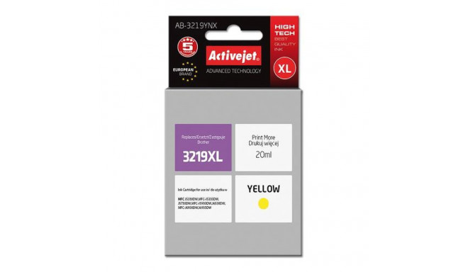 Activejet AB-3219YNX ink (replacement for Brother LC3219YXL; Supreme; 20 ml; yellow)