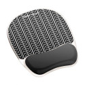 Fellowes Mouse Mat Wrist Support - Photo Gel Mouse Pad with Non Slip Rubber Base &amp; Antibacte