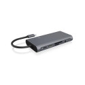 ICY BOX IB-DK4040-CPD Wired USB 3.2 Gen 1 (3.1 Gen 1) Type-C Anthracite, Black