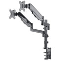 Manhattan TV &amp; Monitor Mount, Desk, Full Motion (Gas Spring), 2 screens, Screen Sizes: 10-27