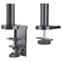 Manhattan TV &amp; Monitor Mount, Desk, Full Motion (Gas Spring), 2 screens, Screen Sizes: 10-27