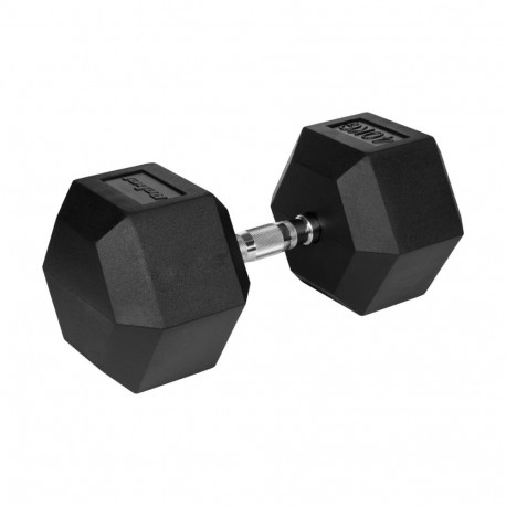 Rubberized cast iron dumbbell HEX 40 kg REBEL ACTIVE