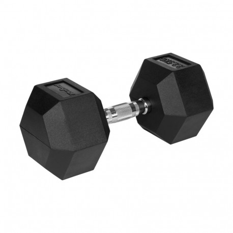 Rubberized cast iron dumbbell HEX 22.5 kg REBEL ACTIVE