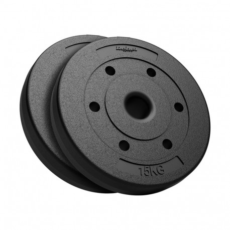 Bituumenist Kaalukomplekt 2x15 kg, 51 mm Ava - Olümpiatõstekangidele, REBEL ACTIVE