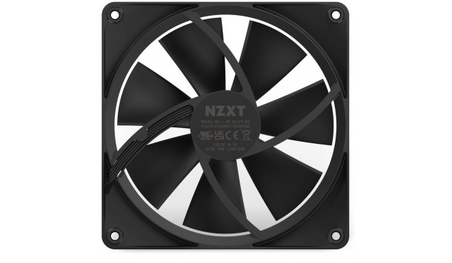 NZXT F140 RGB Arvutikorpuse ventilaator 14 cm Must 1 tk