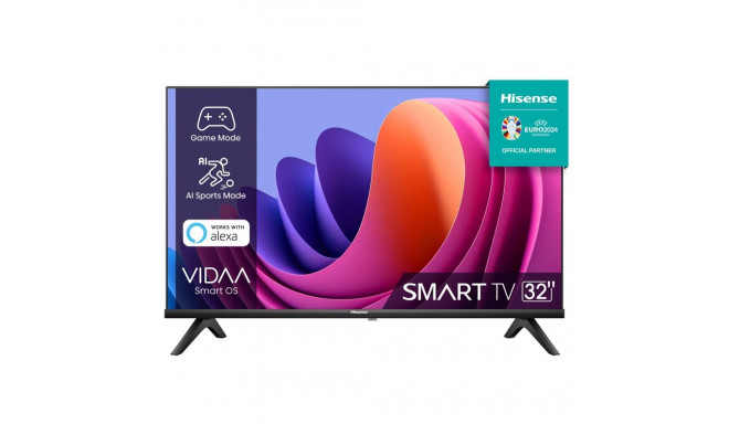 Hisense 32A4N TV 81.3 cm (32") HD Nutiteler Wi-Fi Must 200 cd/m²