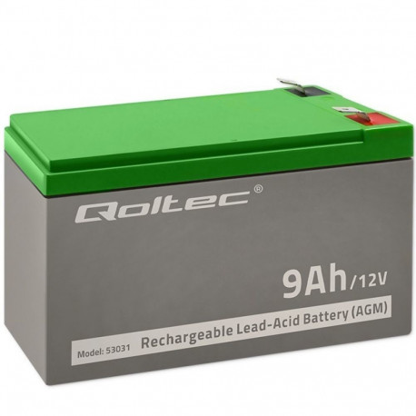 Qoltec 53031 AGM aku 12V 9Ah