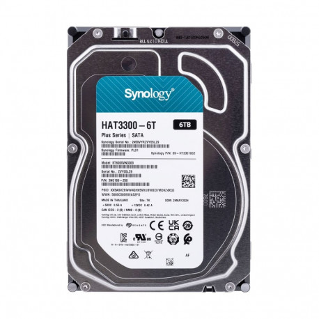 Synology HAT3300-6T NAS 6TB SATA 3.5 kõvaketas 6,14 TB Serial ATA