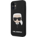 Karl Lagerfeld KLHCP12SSLKHBK iPhone 12 mini 5.4" must/must kõvakest Silikoon Karl'i Pea