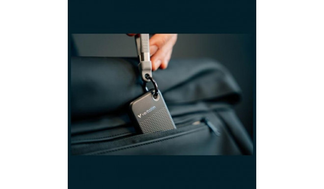 Verbatim 2TB SSD Keychain with USB 3.2 Gen.2 Cable Black-Grey 32194