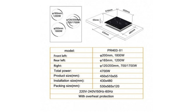 Built-in hob Starkke PR403B1