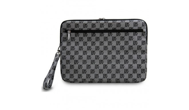 DKNY Sleeve DKCS14PVSHLK 14" black Checkered Pattern Printed Stripes