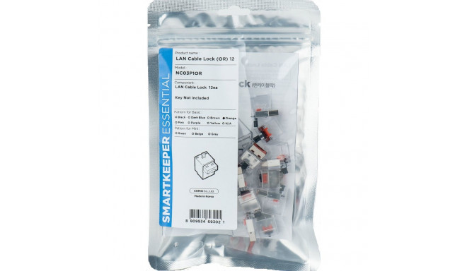 Smartkeeper Basic LAN kaabli lukk 12 - 12x pistik, oranž