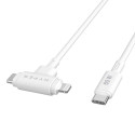 Hyper HyperJuice Silikoon USB-C to USB-C ja Lightning Hübrid 60W Kaabel