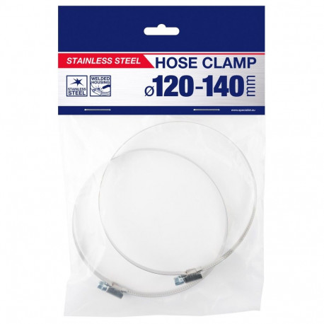 SPECIALIST+ stainless steel pl. clamp, 120-140 mm, 2 pcs.