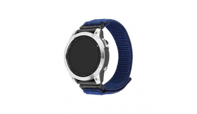 Fixed | Sporty Strap for Garmin QuickFit 22mm | 160-210 mm | Dark blue | Nylon