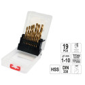 MET.HSS-TiN PUURIDE KOMPLEKT 19 tk. 1-10mm