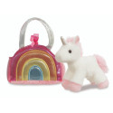 AURORA Fancy Pals pehme mänguasi ükssarvik roosas kotis, 17 cm